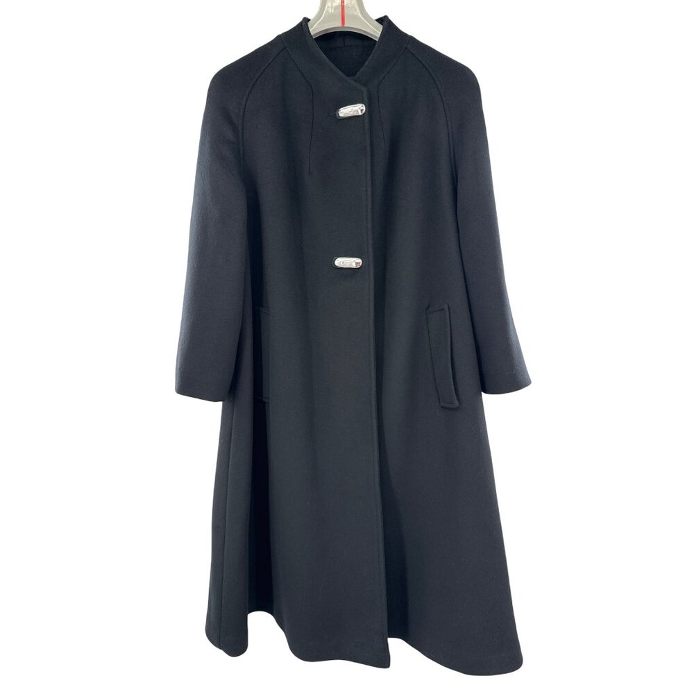 Greenleaf Original Womens Pure Wool Swing Coat With‎ Gold Buttons & Pockets